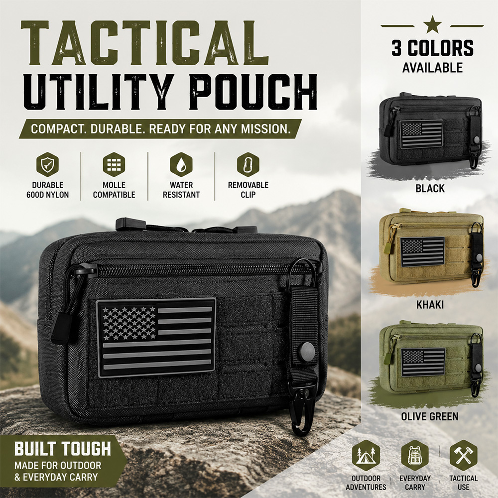 Edc Carry Belt Pouch - Tactical Molle EDC Pouch Outdoor First