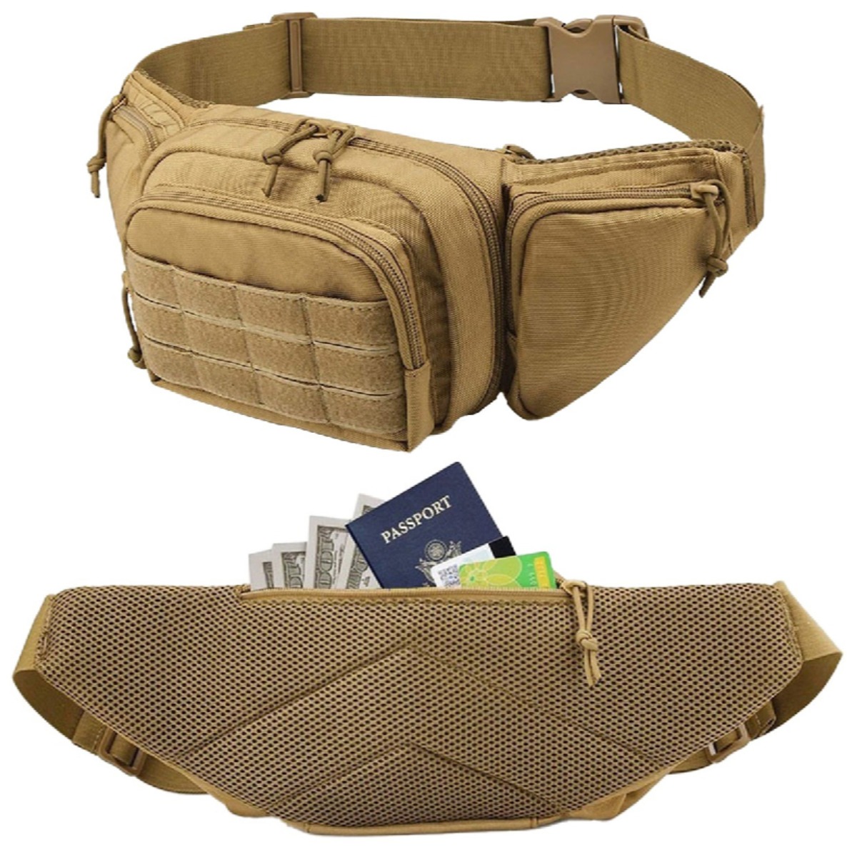 Edc Concealed Carry Fanny Pack - MOLLE Tactical Concealed Carry Fanny Pack