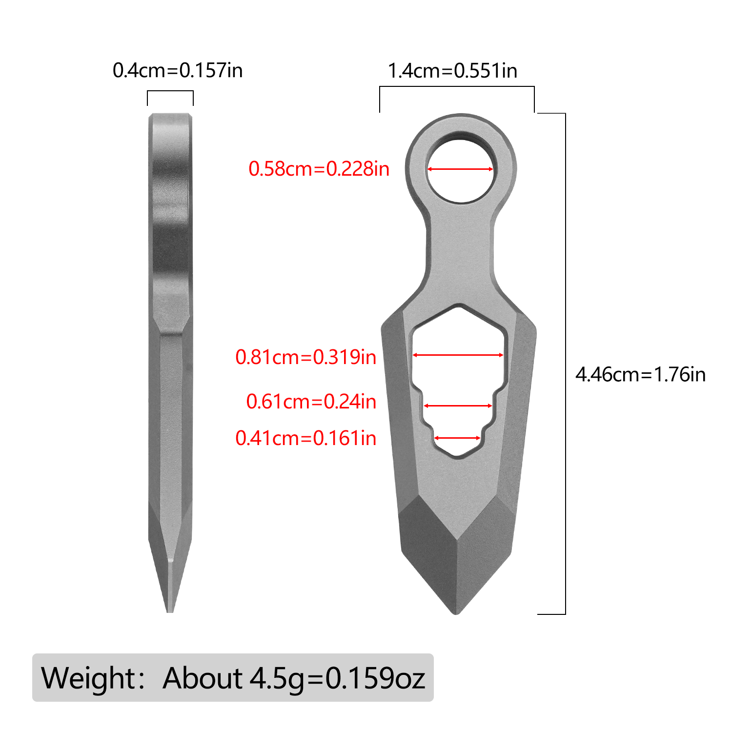 Portable Titanium Alloy 2Pcs E - огляд і ціна Edc Daily Carry