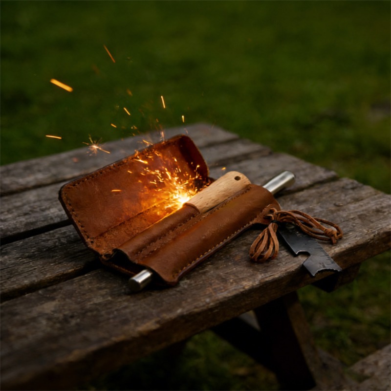 Leather Cover Outdoor Survival - огляд і ціна Ferro Rod Striker