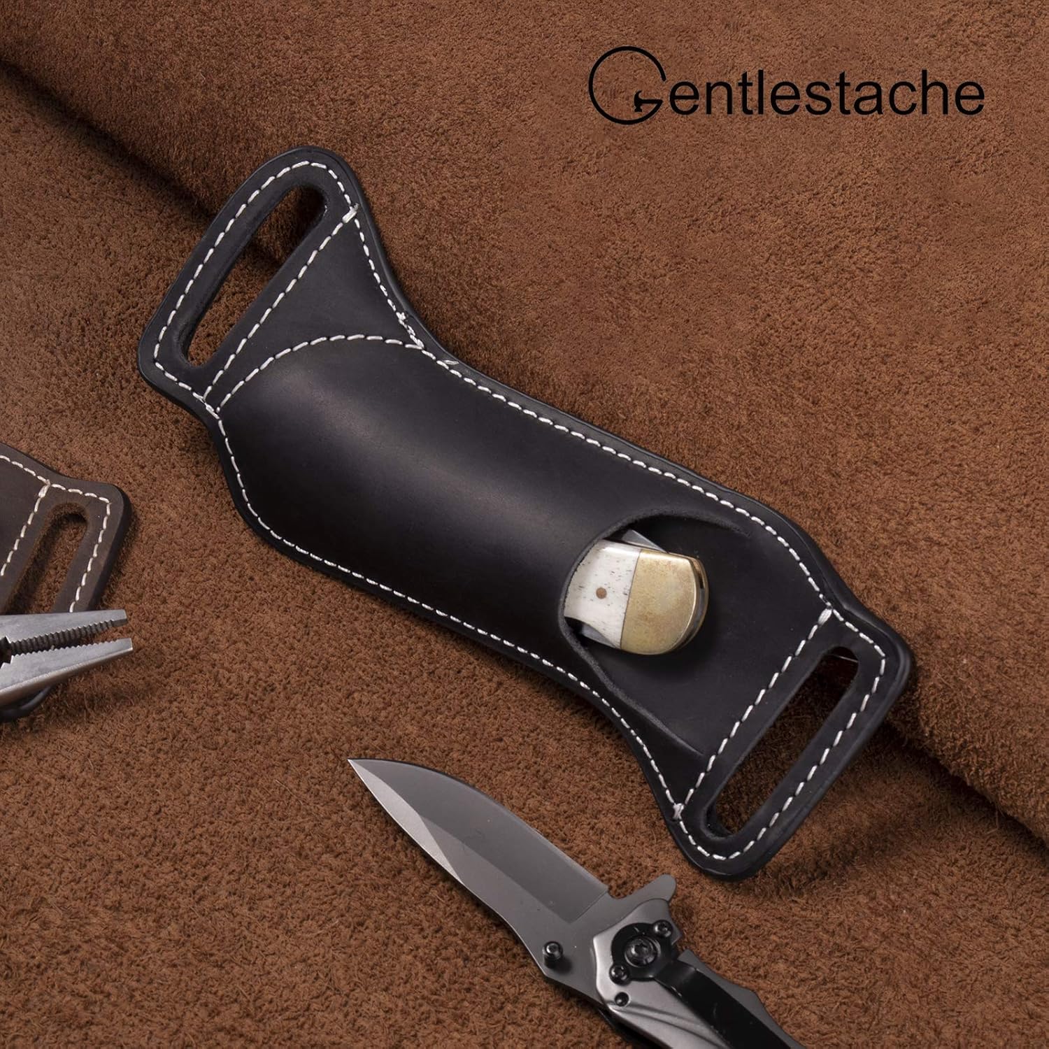 5 Inch Folding Knife Holster E - огляд і ціна Edc Carry Belt Leather