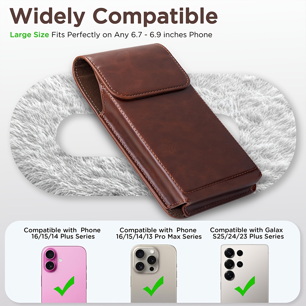 Men's Premium Faux Leather Pho - огляд і ціна Edc Carry Belt Leather