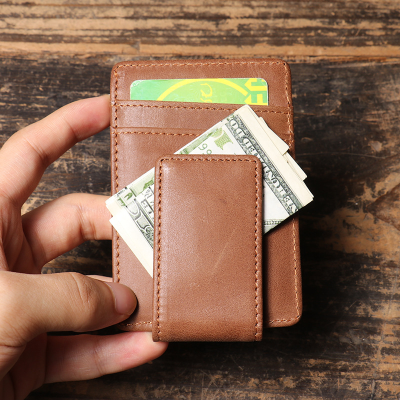 Men Slim Money Clip Wallet Lea - огляд і ціна Money Clip Magnetic