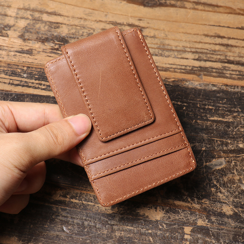 Men Slim Money Clip Wallet Lea - огляд і ціна Money Clip Magnetic