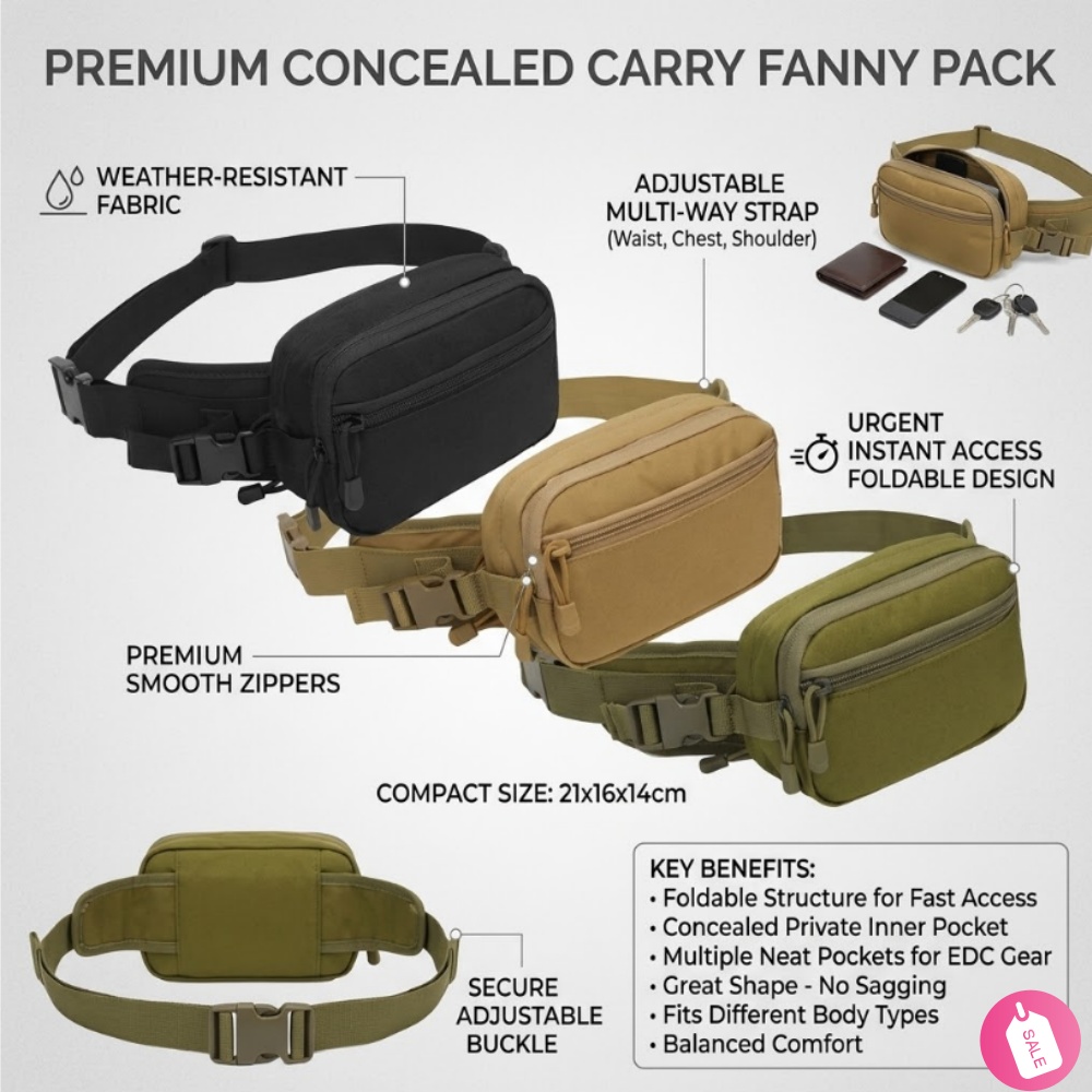 Tactical Concealed Carry Fanny - огляд і ціна Edc Concealed Carry Fanny Pack