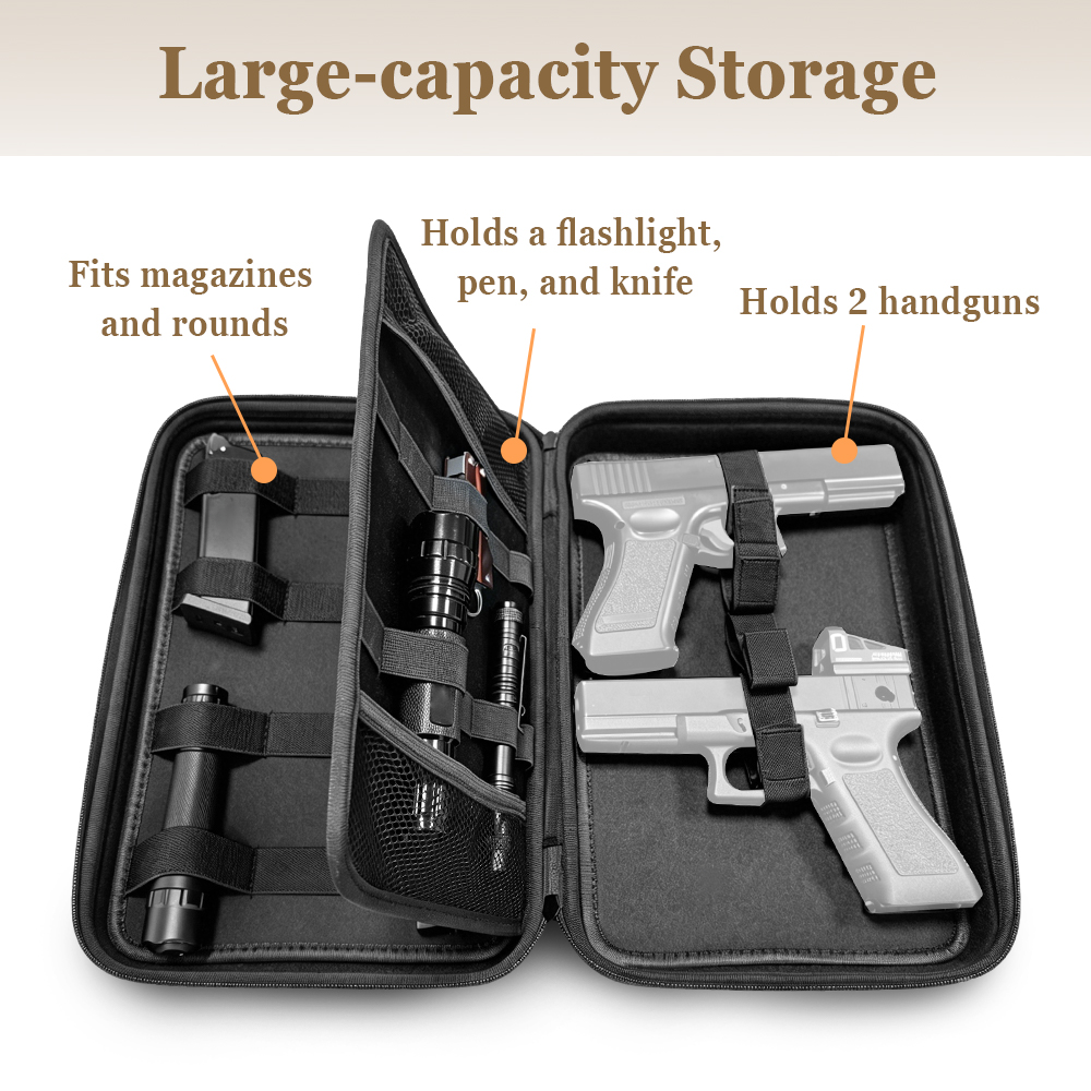 Tactical Pistol Gun Case Dual  - огляд і ціна Edc Carry Bag For Pistol