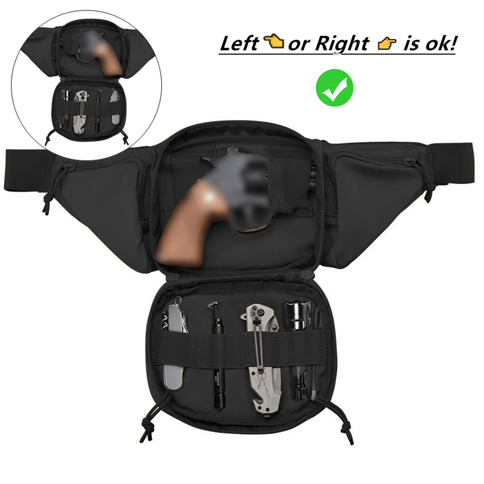 Tactical Fanny Pack Gun Holste - огляд і ціна Edc Carry Bag For Pistol